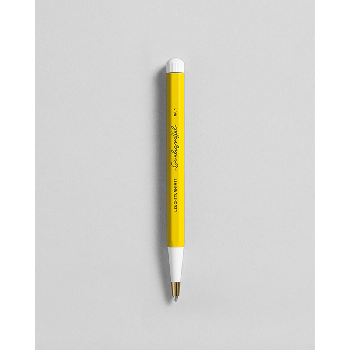 LEUCHTTURM1917 Gel Pen with Document Proof Black Ink | Drehgriffel No. 1 | Lemon Yellow| Twist Mechanism