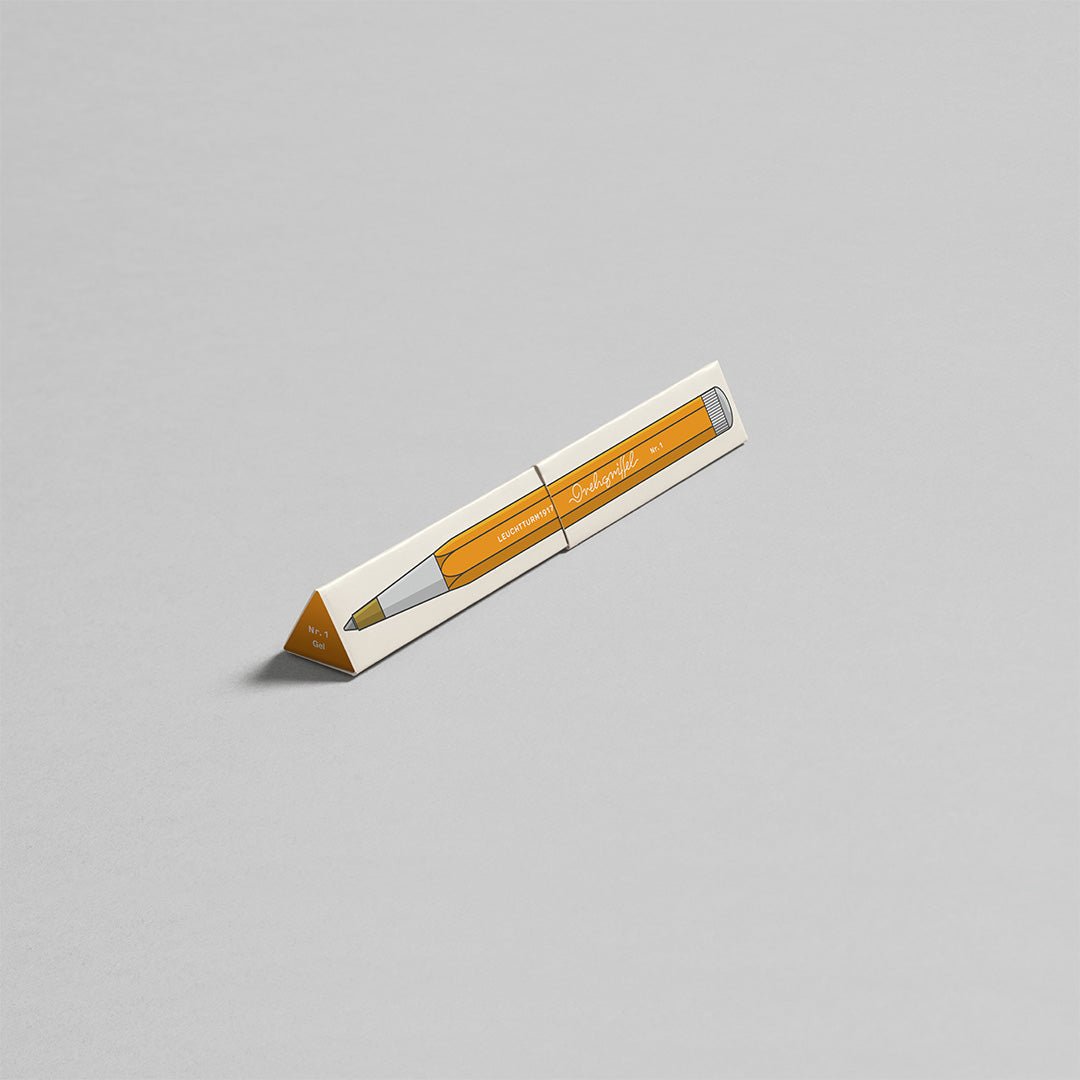 LEUCHTTURM1917 Gel Pen with Document Proof Black Ink | Drehgriffel No. 1 | Rising Sun Orange| Twist Mechanism - penpencilink