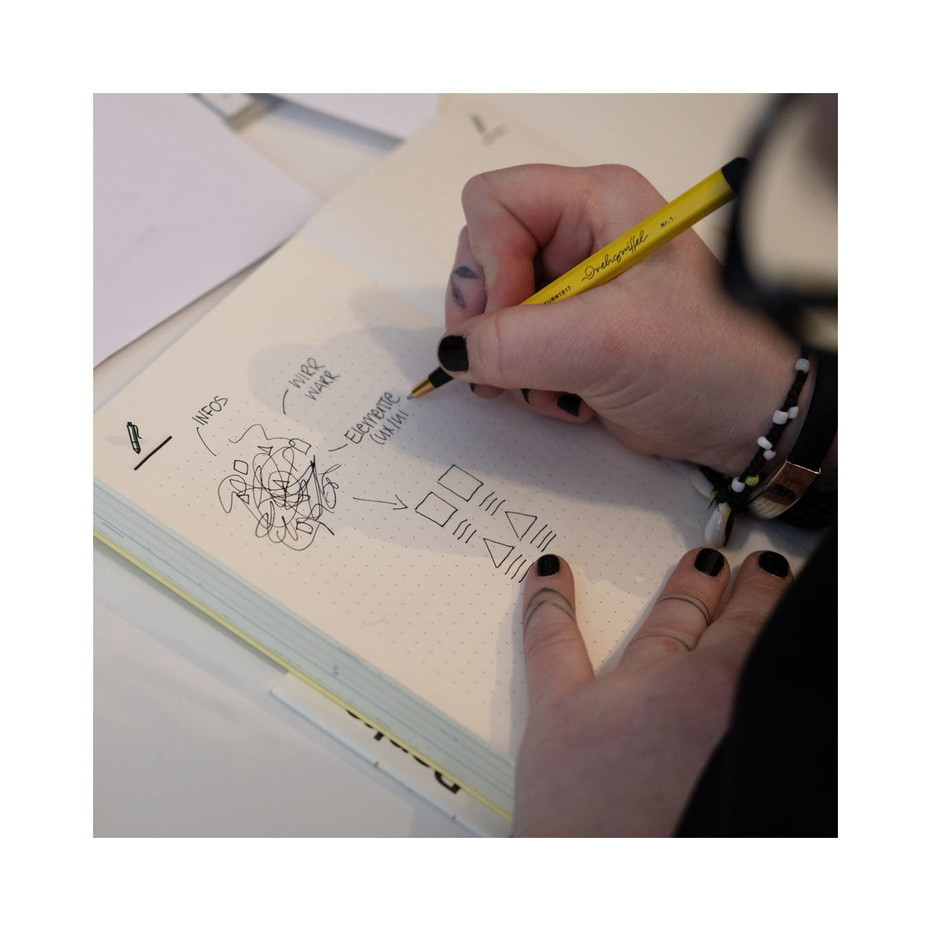 LEUCHTTURM1917 0.7mm Mechanical Clutch Pencil | Graphite HB Lead | Drehgriffel No. 2 | Lemon Yellow | Twist Mechanism