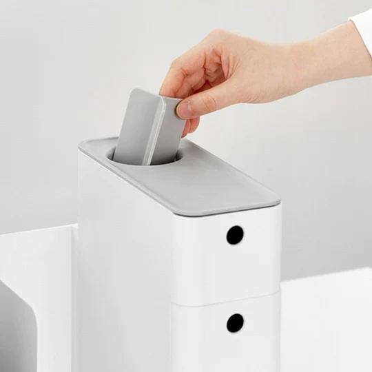 Litem | Combo Book Rack with 3 Drawers| 2 Bookshelf| 1 Pen Stand | White