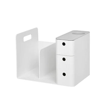 Litem | Combo Book Rack with 3 Drawers| 2 Bookshelf| 1 Pen Stand | Cool Grey