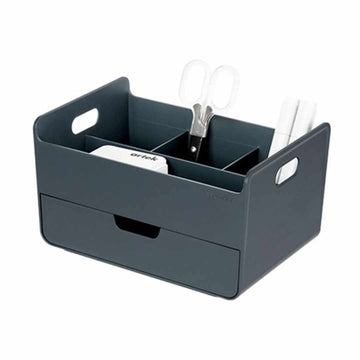 Sysmax | Combo Desk Organizer with 4Compartments  | 1 Drawer | Prussian Blue