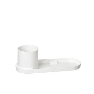 Litem | Pen Stand with Tray | Organizer | Ivory | Holder Tray