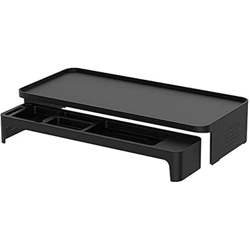 Litem | Monitor Stand | Up Desk Organizer Set | Black