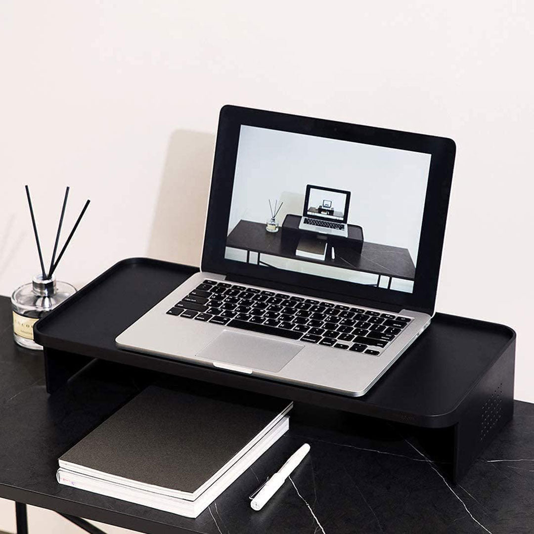 Litem | Monitor Stand | Up Desk Organizer Set | Black