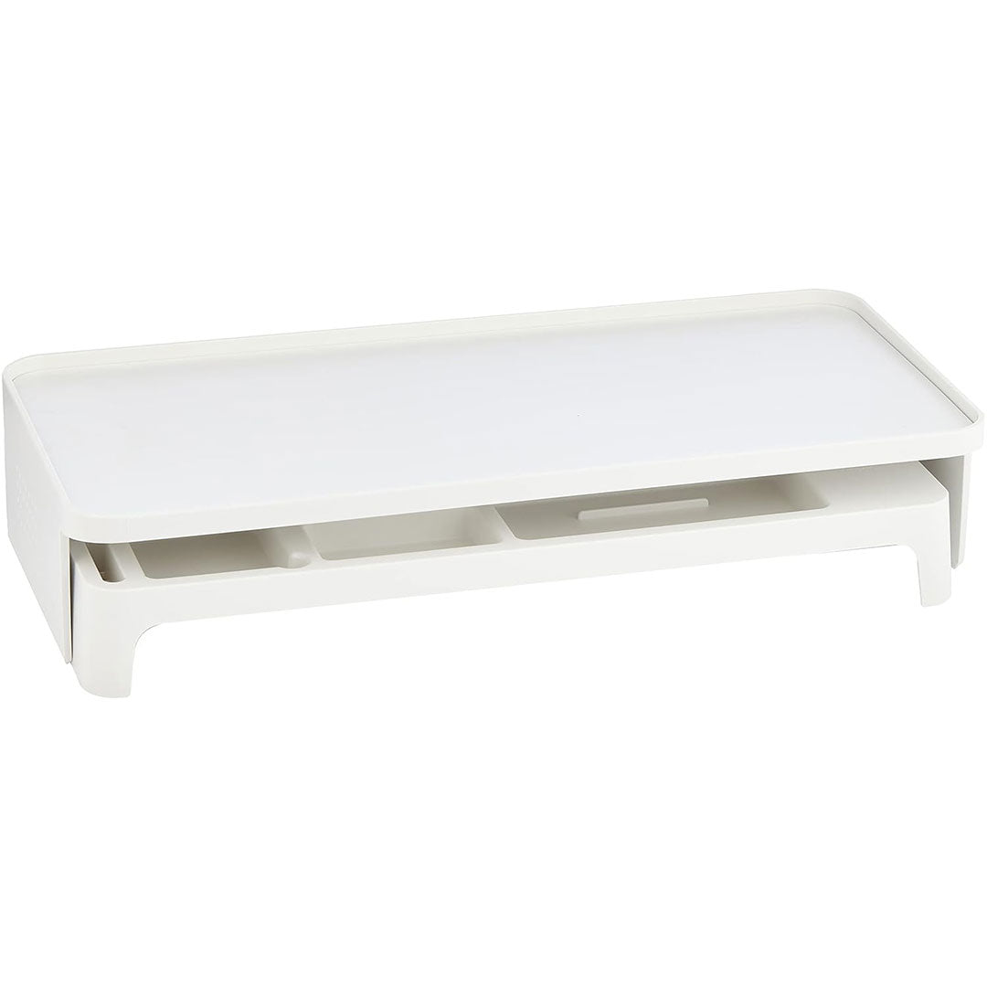 Litem | Monitor Stand | Up Desk Organizer Set | White