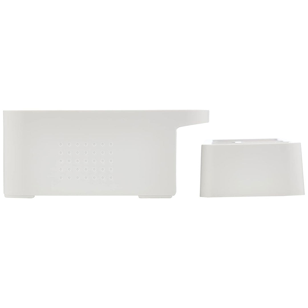 Litem | Monitor Stand | Up Desk Organizer Set | White