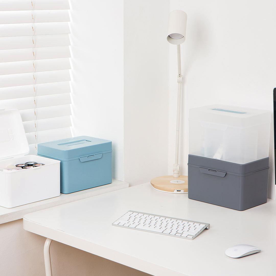 Litem | Multi Utility Storage Box With Lid | Orgnaizer | Smog |My Cube|  For Office & Home