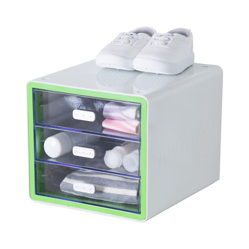 Litem | Multi Utility Storage | Cabinet | 3 Drawers | Green |My Mini | For Office Home