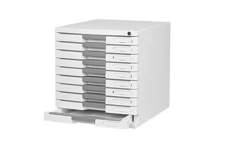 Sysmax | Lockable File Cabinet | 10 Drawers | Grey |New Max | For Office School  & Hospital