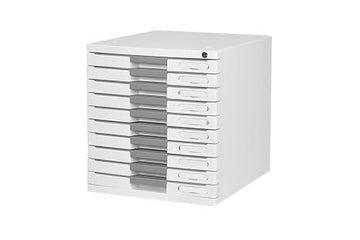 Sysmax | Lockable File Cabinet | 10 Drawers | Grey |New Max | For Office School  & Hospital