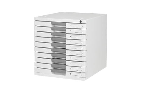 Sysmax | Lockable File Cabinet | 10 Drawers | Grey |New Max | For Office School  & Hospital