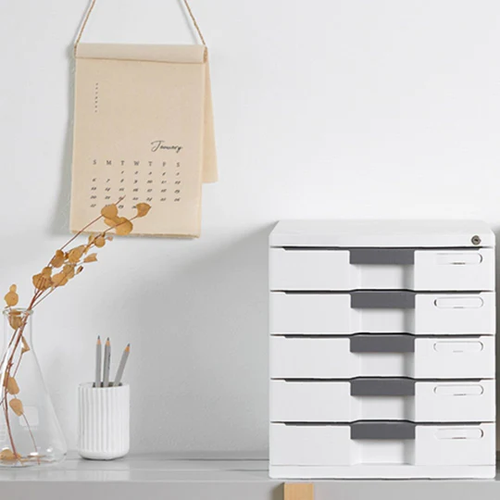 Sysmax | Lockable File Cabinet | 5 Drawers | Grey |New Max | For Office School  & Hospital