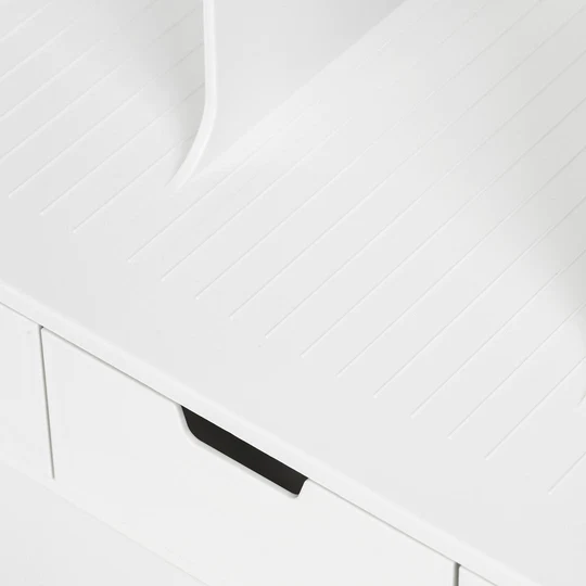 Sysmax | Olio Book Rack with 3 Compartments | 3  Drawers | Organiser| White