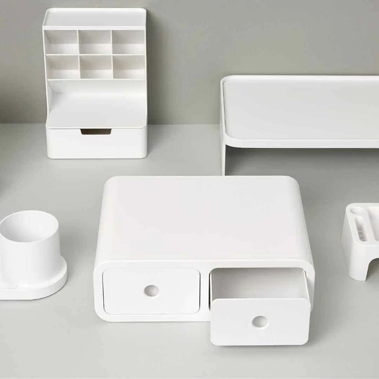 Sysmax | Storage Box|Monitor Stand | White | For Office & Home