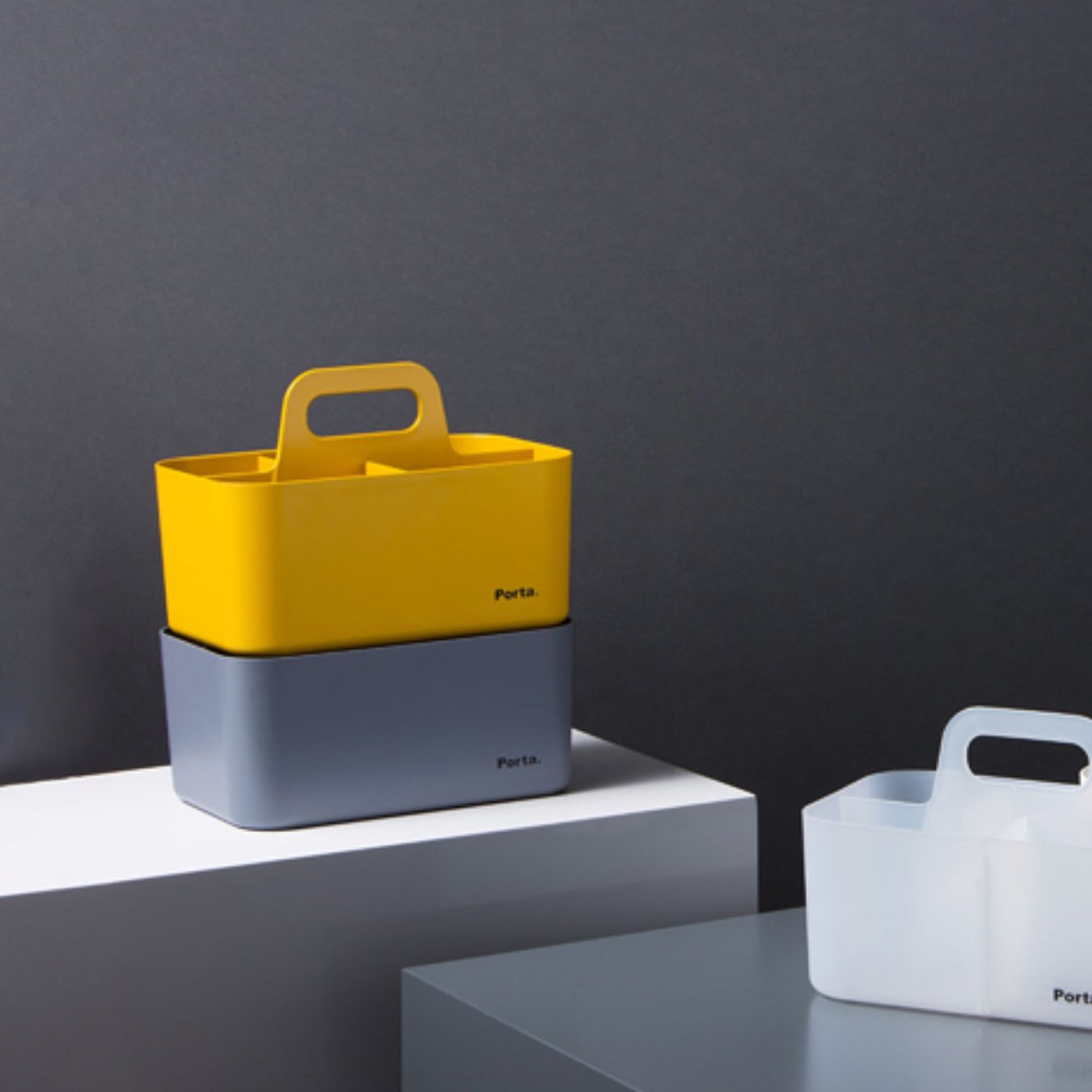 Litem | Portable | Stackable | Organizer | Yellow |Porta Compact |For Office Home & Kitchen