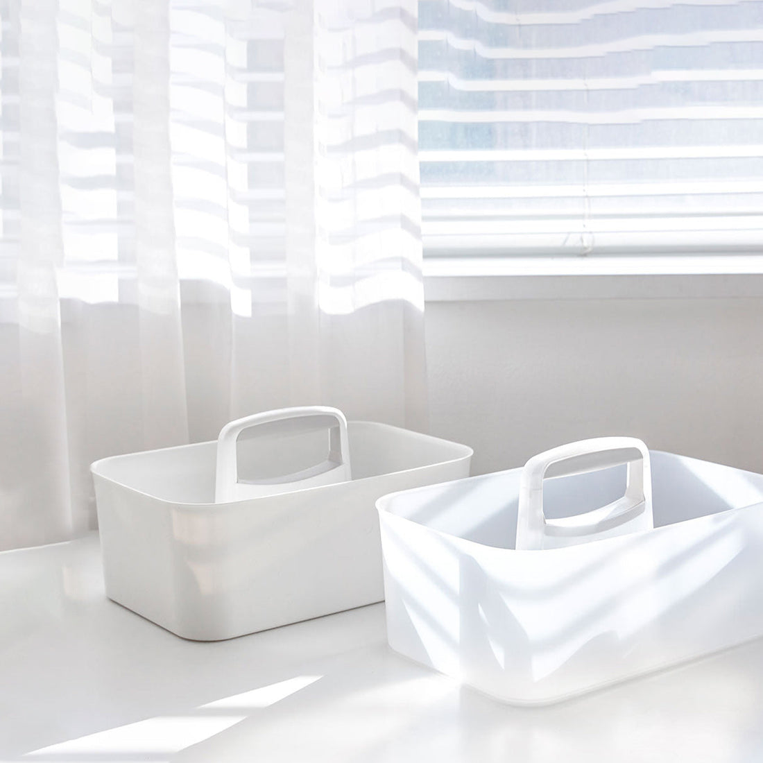 Litem | Portable Storage Organiser | Cool Grey & Ivory | Porta Grande | For Office Home & Kitchen