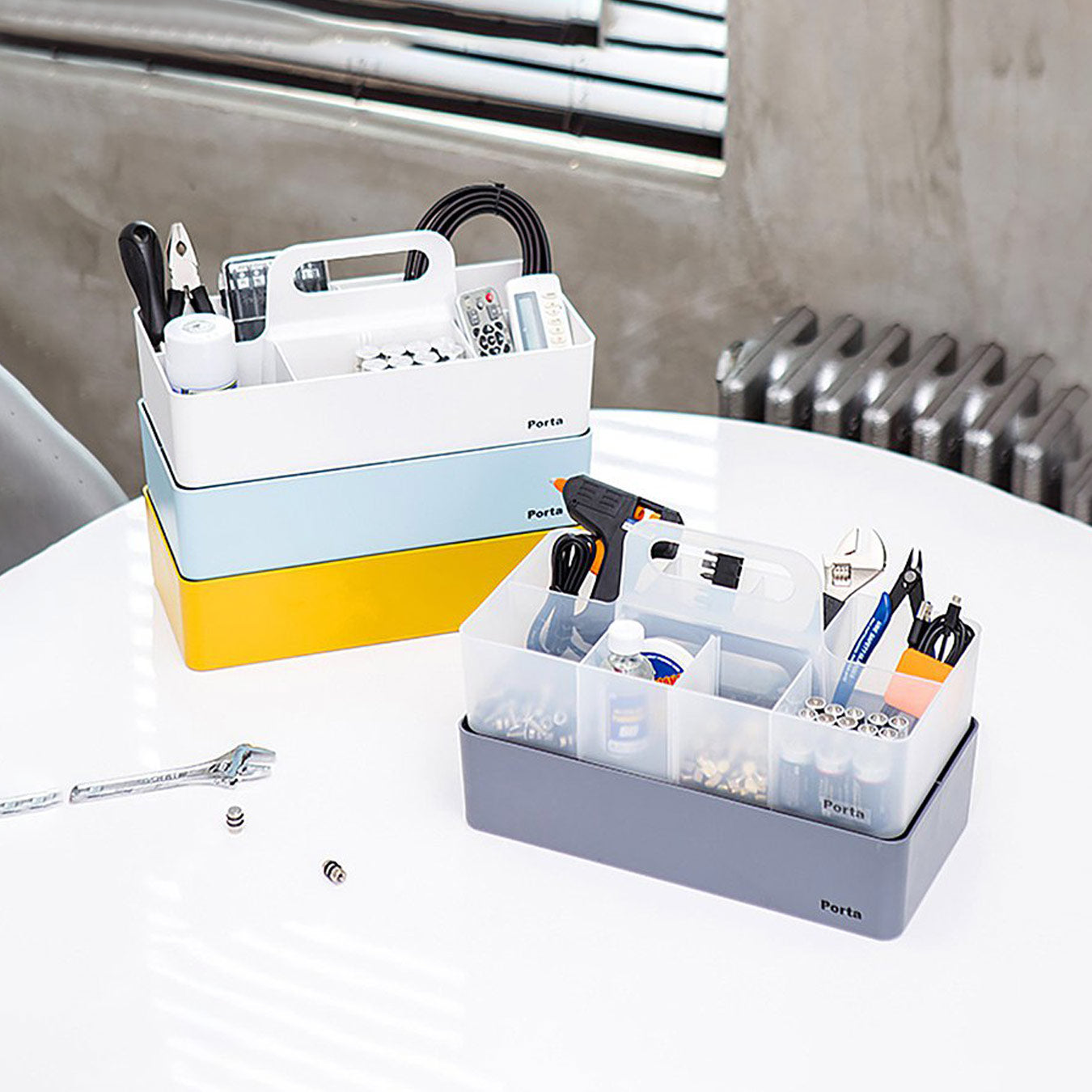 Litem | Portable | Stackable | Porta Organizer | Smog |For Office Home & Kitchen