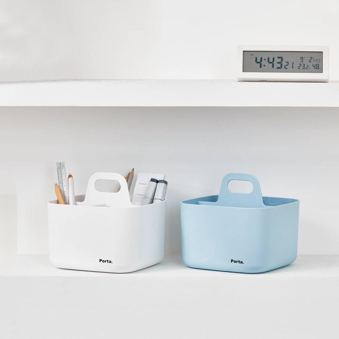 Litem | Portable | Stackable | Organizer | Ivory| Porta Vita | For Office  Home & Kitchen