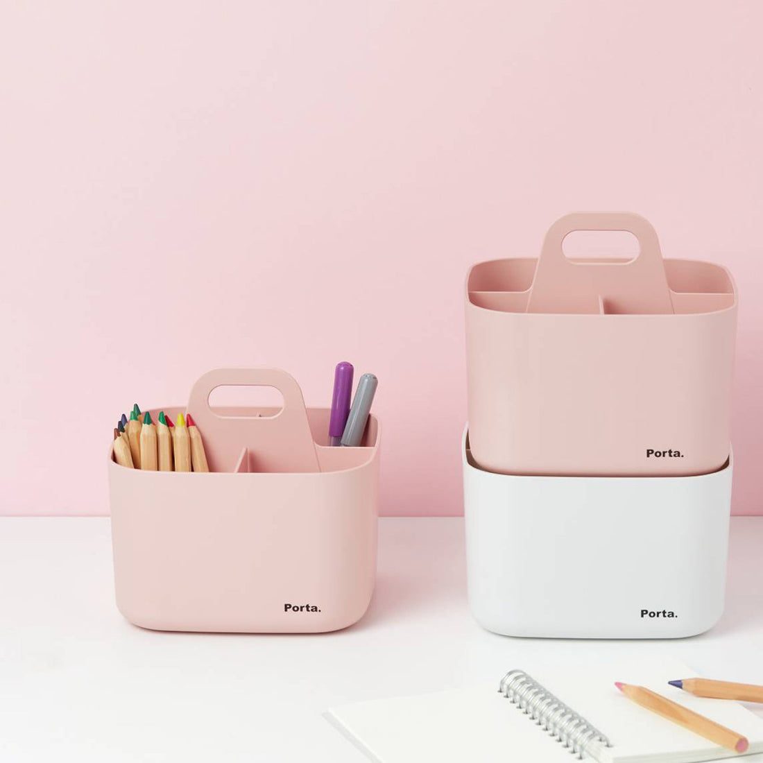 Litem | Portable | Stackable | Organizer | Pink | Porta Vita | For Office  Home & Kitchen