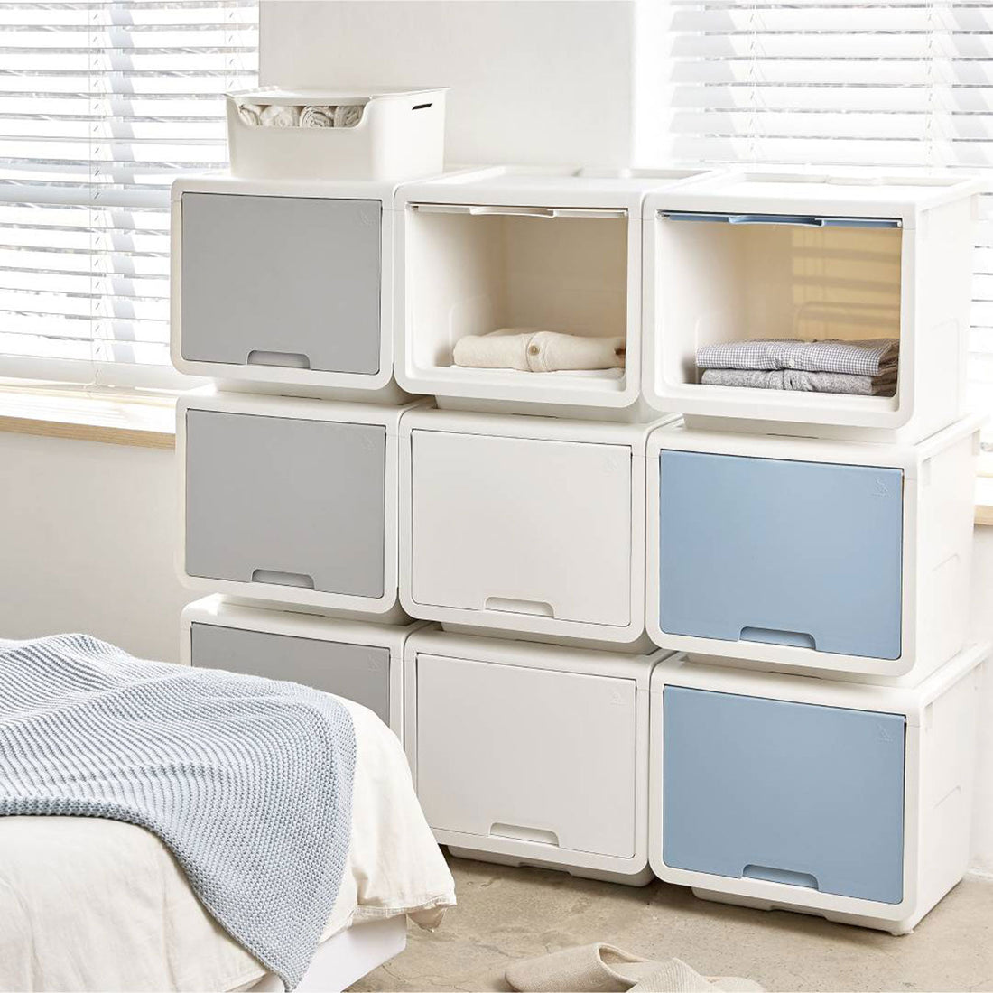 Litem | Multi Utility Storage  Box |Organizer  | Ivory | Roomax Cube Plus | For Office & Home
