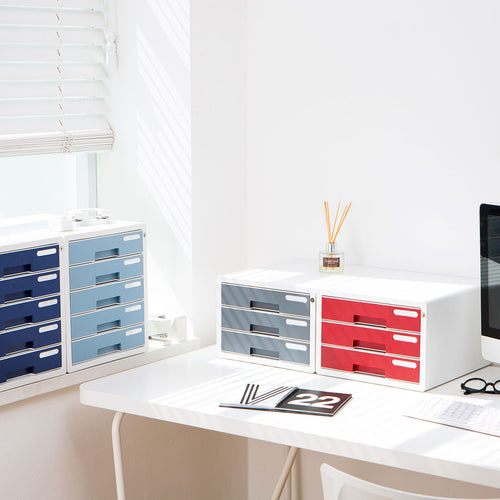 Sysmax |Lockable File Cabinet | 3 Drawers | Wine Red | For Office School  & Hospital