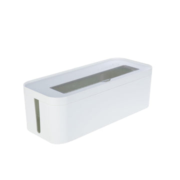 Litem | White | Cable Management Box & Charging Stand | Desk Organizer
