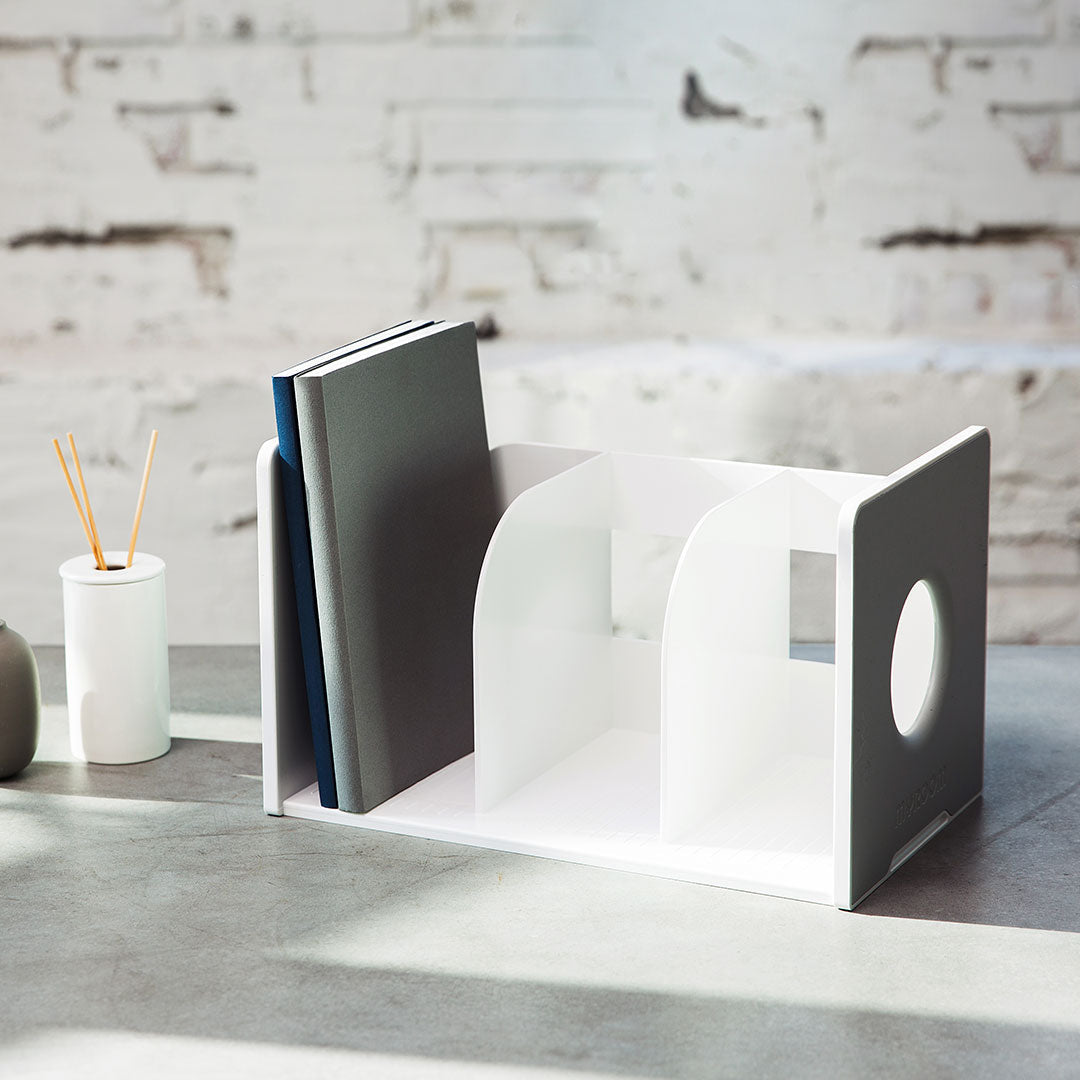 Litem | Book Rack with  3 Compartments | Organiser | Cool Grey | My Room