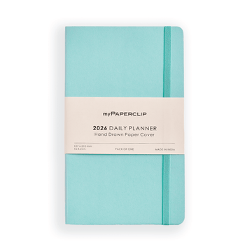 myPAPERCLIP 2026 Daily Planner M1 | Medium Size | Mint | Soft Cover | 384 Pages, 80 GSM | Mint - penpencilink