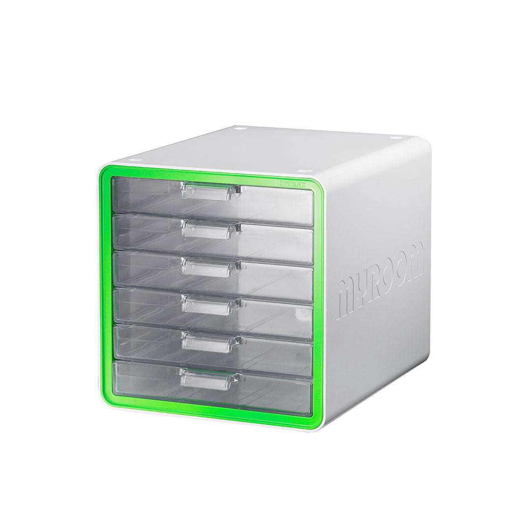 Litem | Multi Utility Storage Cabinet | 6 Drawers | Organiser |Green | My Room | For Office & Home