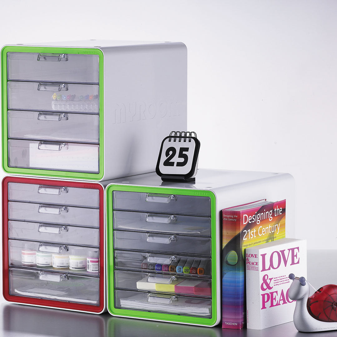 Litem | Multi Utility Storage Cabinet | 6 Drawers | Organiser |Green | My Room | For Office & Home