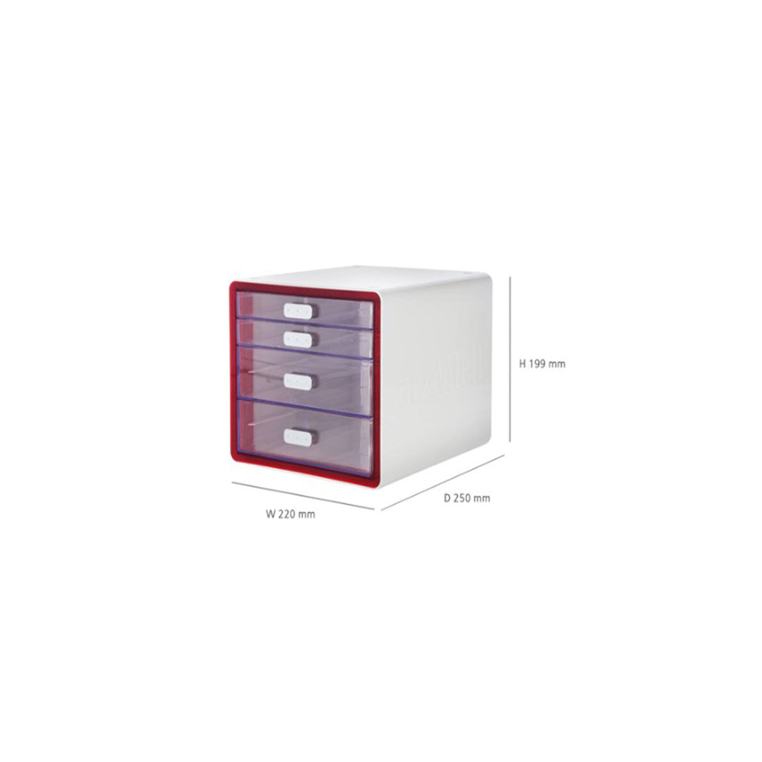 Litem | Multi Utility Storage Cabinet | 4 Drawers | Organiser |Green | My Room | For Office & Home