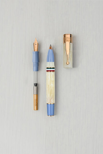 Gioia | Fountain Pen & Rollerball Pen | Partenope | Ivory Blue RGT