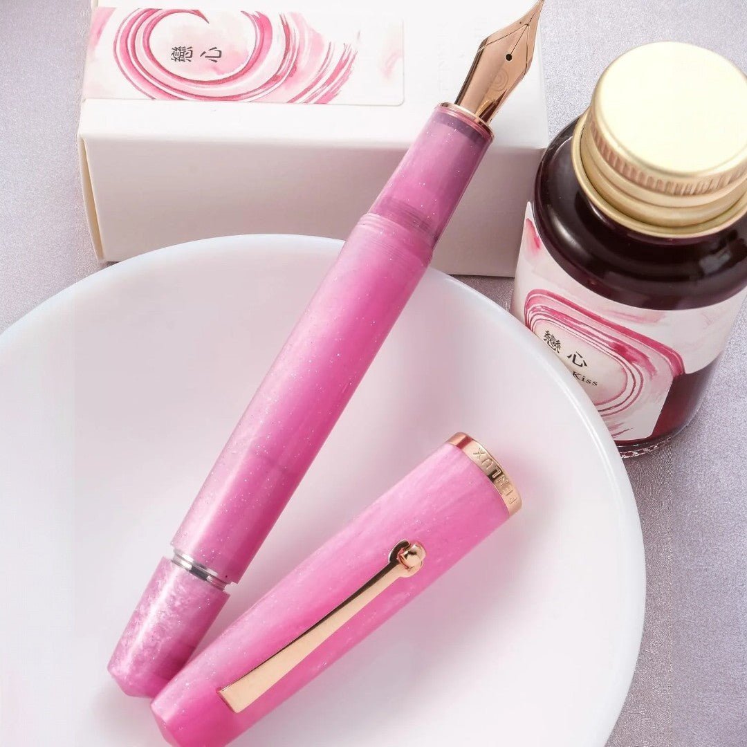 Penlux | Fountain Pen | Concerto | Rose Nebula | Rose Gold Trim - penpencilink