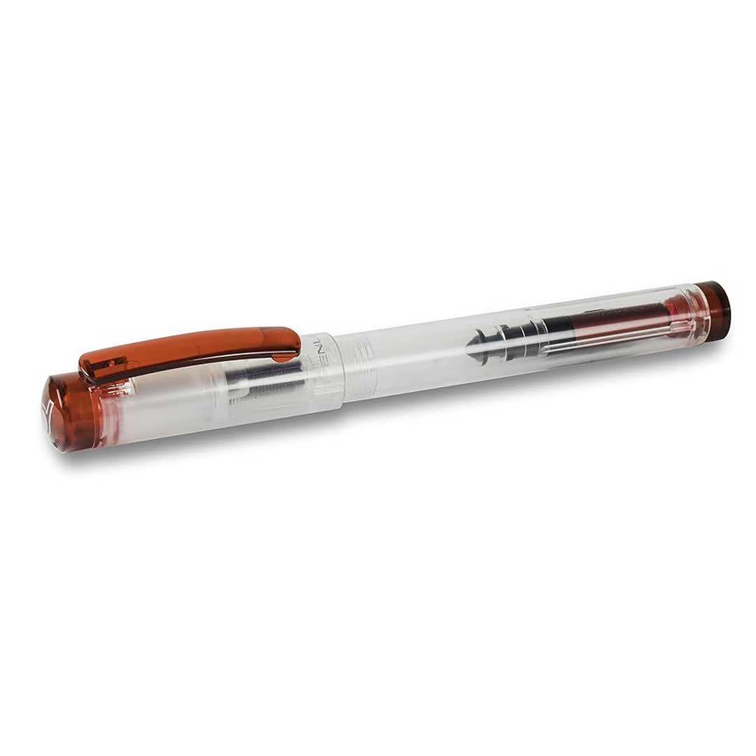 Penlux | Junior | Fountain Pen | Clear Body | Red