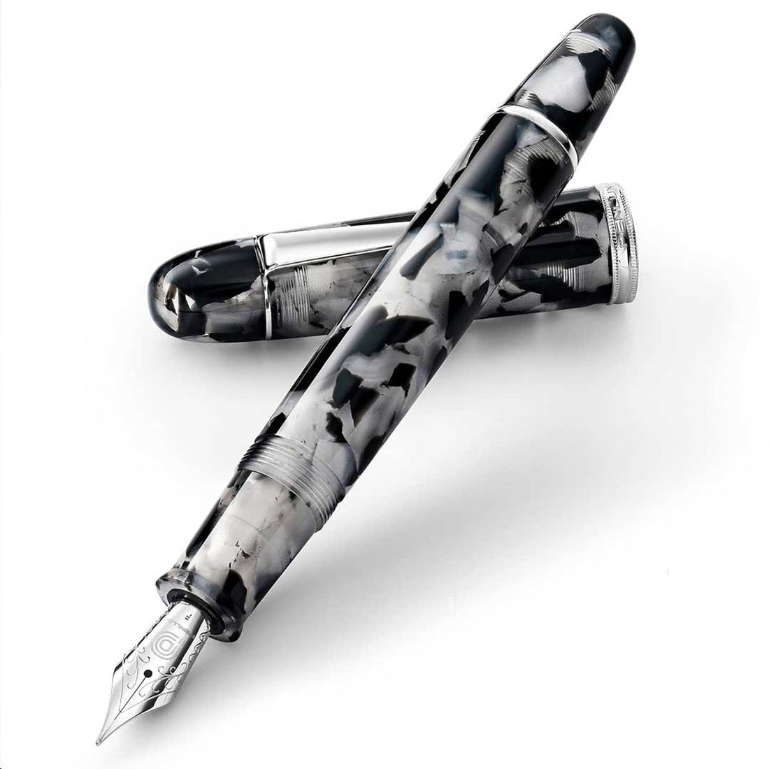 Penlux | Koi | Fountain Pen | King Body | Black & White | Piston Filling