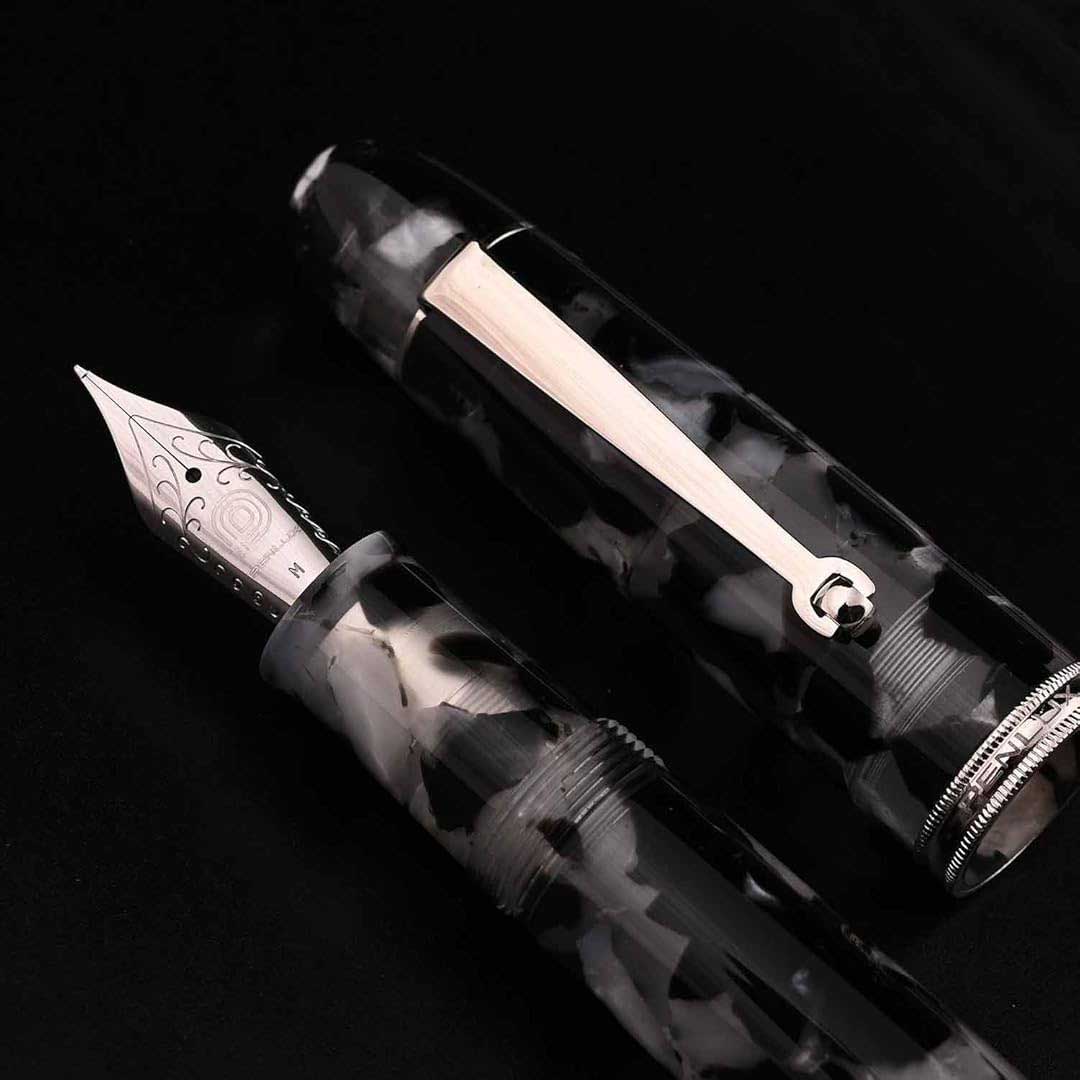 Penlux | Koi | Fountain Pen | King Body | Black & White | Piston Filling