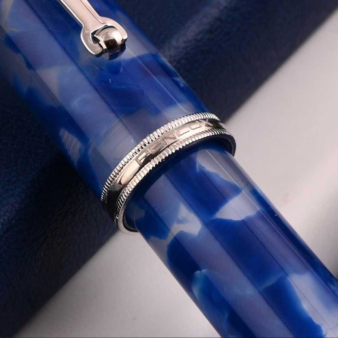Penlux | Koi | Fountain Pen | King Body | Blue & White | Piston Filling