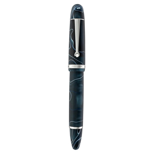 Penlux | Masterpiece Grande | Fountain Pen | Blue Swirl | Piston Filling