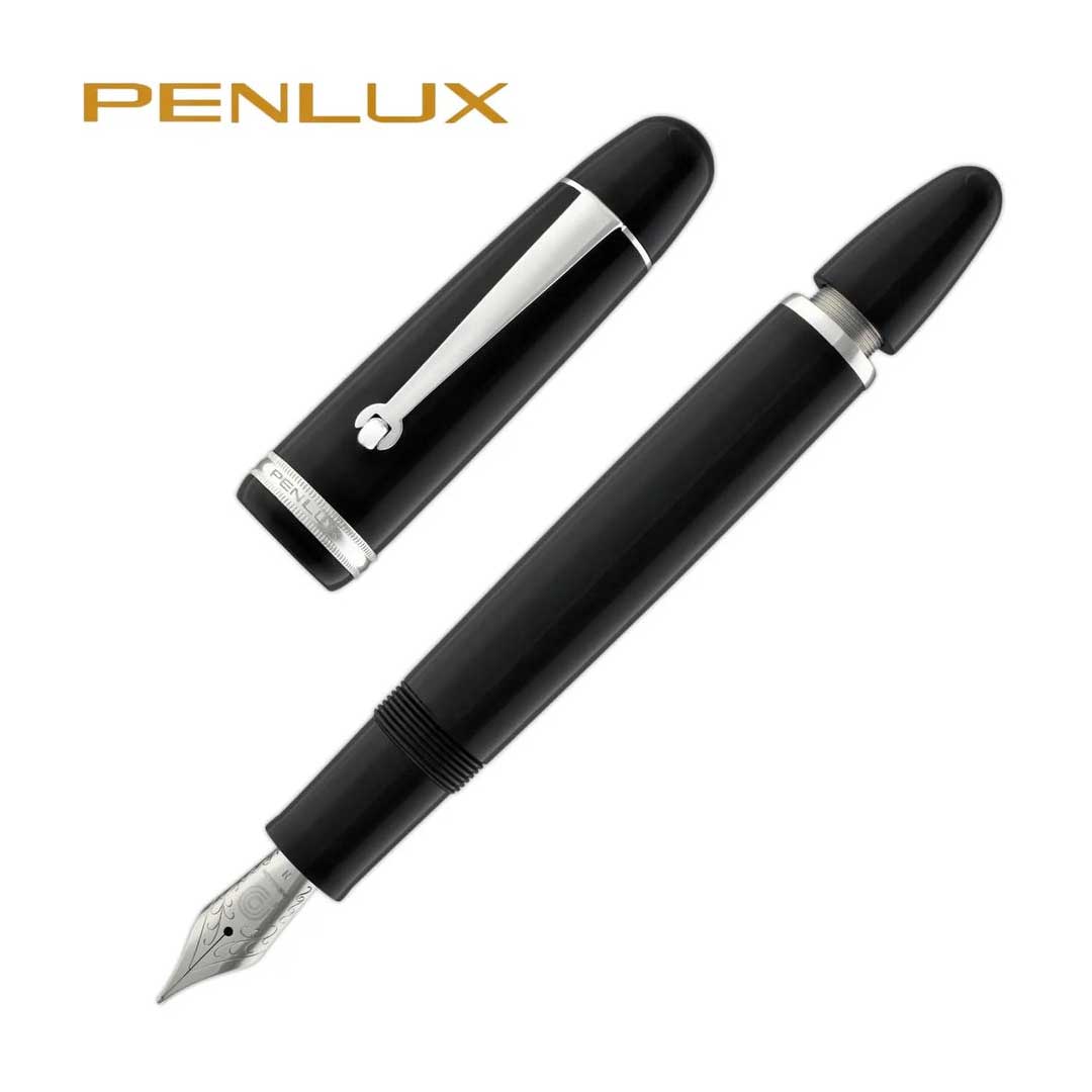 Penlux | Masterpiece Grande | Fountain Pen | Black Body | Piston Filling