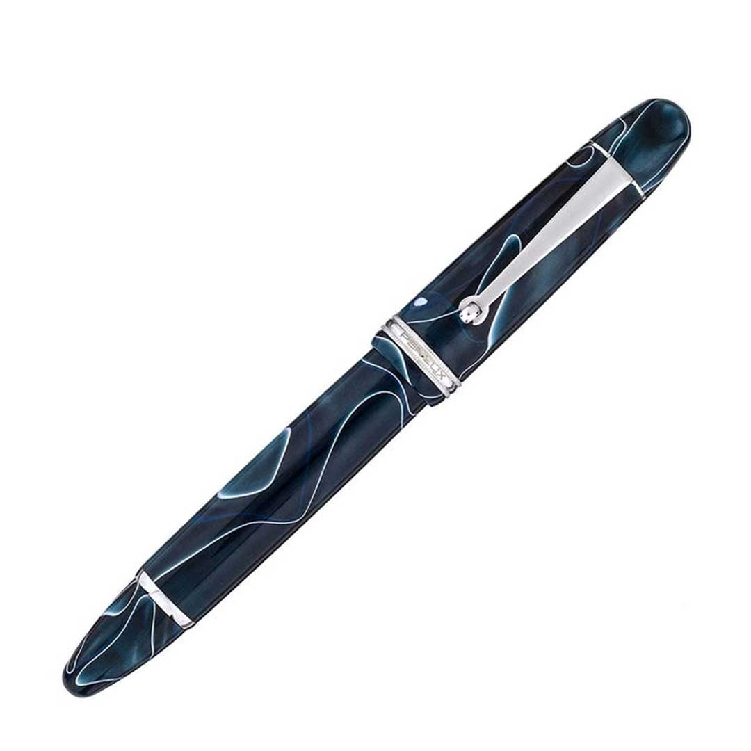 Penlux | Masterpiece Grande | Fountain Pen | Blue Swirl | Piston Filling