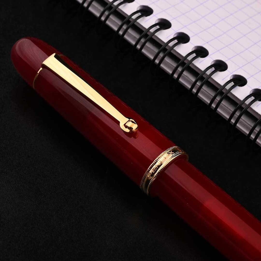 Penlux | Masterpiece Grande | Fountain Pen | Daybreak | Red | Piston Filling
