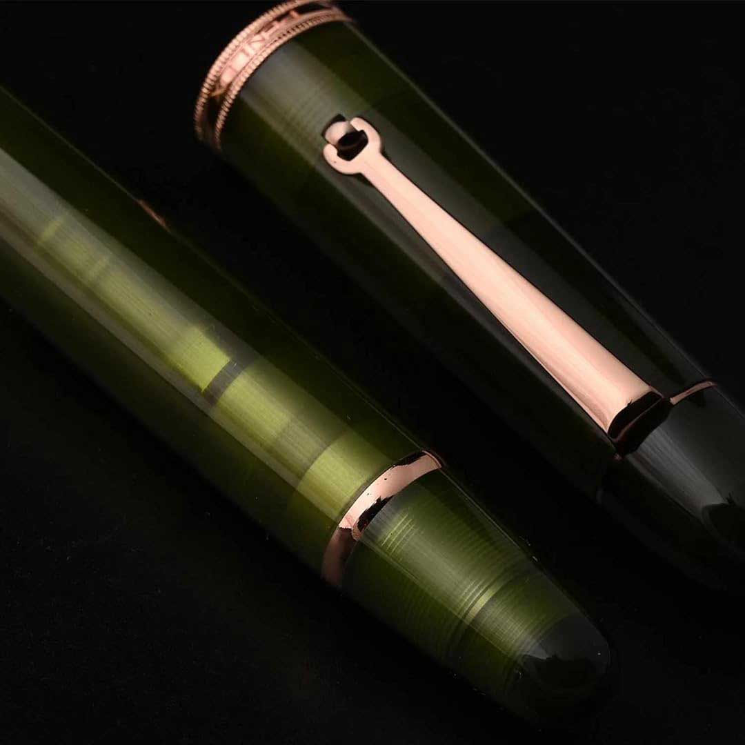 Penlux | Masterpiece Grande | Fountain Pen | Rain Forest | Green | Piston Filling