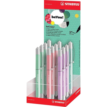 Stabilo | Fountain Pen | Becrazy! | Pastel Colors | Display of 12