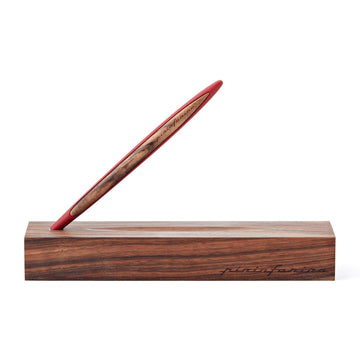 Pininfarina | Cambiano Classic Ink | Ballpoint Pen | Red | Solid Wood Desk Stand