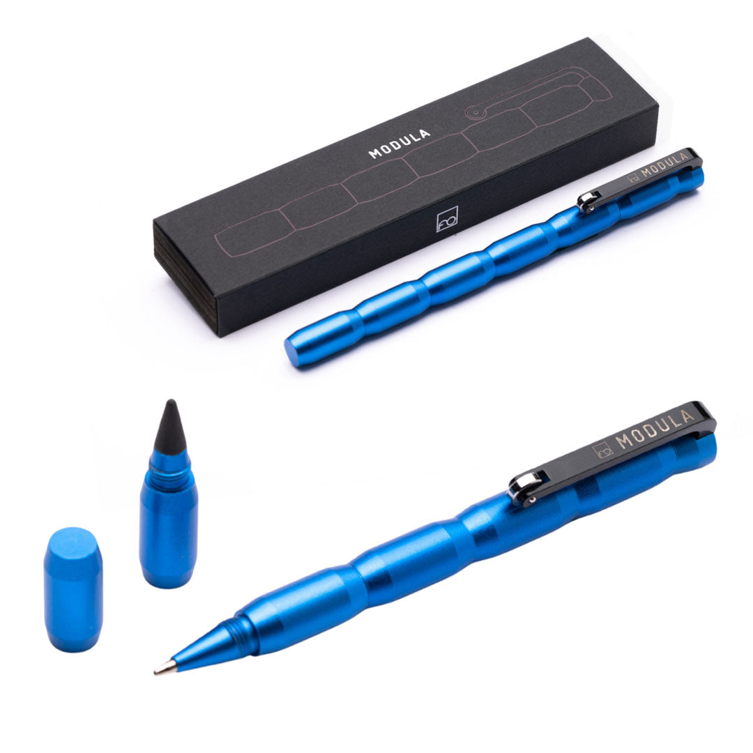 Pininfarina | Forever Modula | Aluminum | GrafeeX Tip Pencil & Ballpoint Pen | Blue