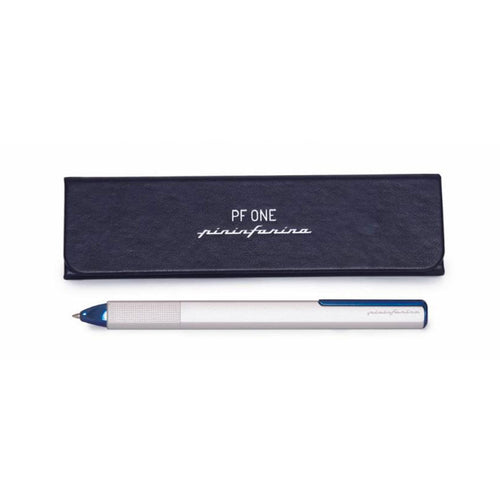 Pininfarina | Pf One Blue&Silver | Retractable Ballpoint Pen with Twist Mechanism