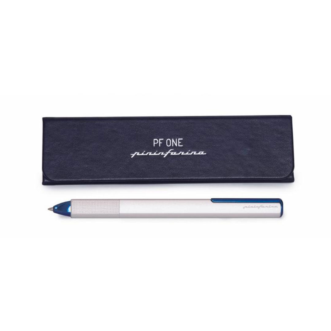 Pininfarina | Pf One Blue&Silver | Retractable Ballpoint Pen with Twist Mechanism