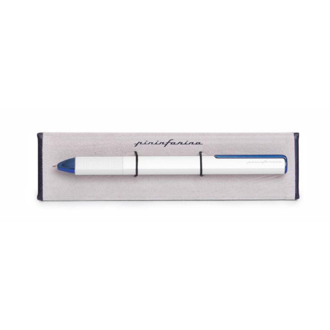 Pininfarina | Pf One Blue&Silver | Retractable Ballpoint Pen with Twist Mechanism