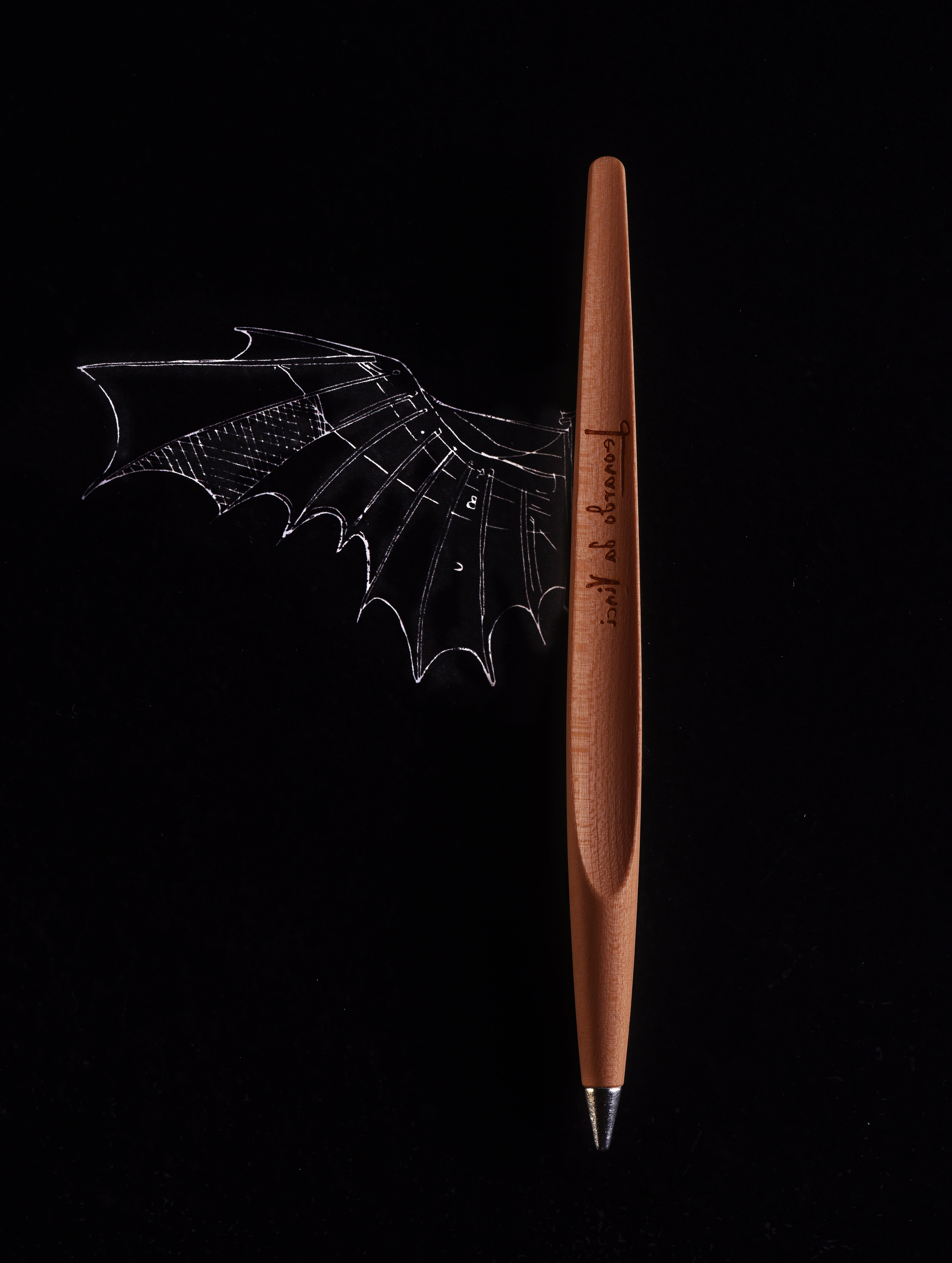 Pininfarina | Forever Piuma | Ballpoint Pen | Pear Wood | Stainless Steel Desk Stand